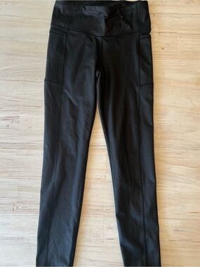 GAP Black High-Waist Faux Leather Leggings